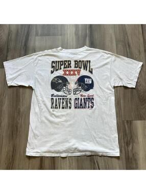 Vintage 90’s Ravens Giants NFL Super Bowl t shirt XL